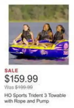 Costco Ho sports trident towable with rope and pump offer