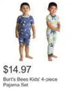 Costco Burt's bees kids pajama set offer