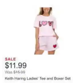 Costco Keith haring ladies' tee and boxer set offer