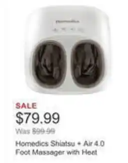 Costco Homedics shiatsu + air 4.0 foot massager with heat offer