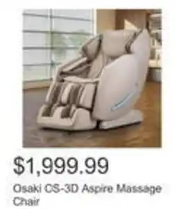 Costco Osaki cs-3d aspire massage chair offer