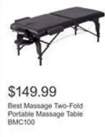 Costco Best massage two-fold portable massage table bmc 100 offer