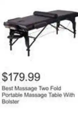Costco Best massage two fold portable massage table with bolster offer