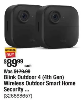 The Home Depot Blink outdoor wireless outdoor smart home security offer
