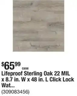 The Home Depot Lifeproof sterling oak offer