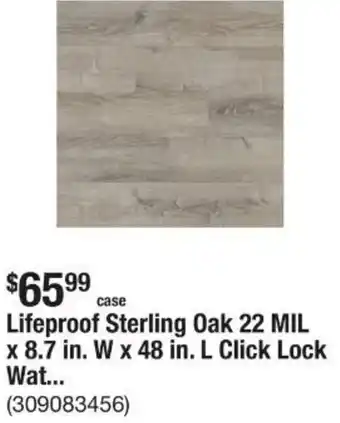 The Home Depot Lifeproof sterling oak offer