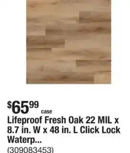 The Home Depot Lifeproof fresh oak offer