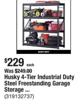 The Home Depot Husky 4-tier industrial duty steel freestanding garage storage ... offer