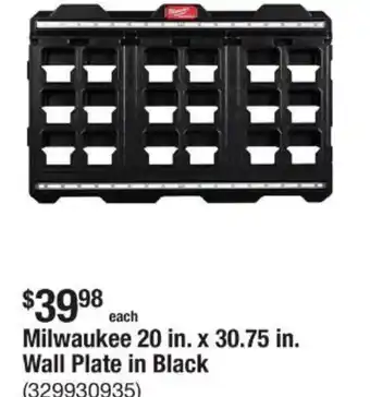 The Home Depot Milwaukee wall plate in black offer