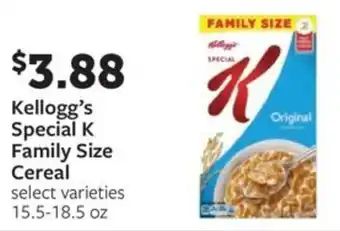 Fareway Kellogg's Special K Family Size Cereal offer