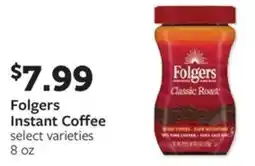 Fareway Folgers Instant Coffee offer
