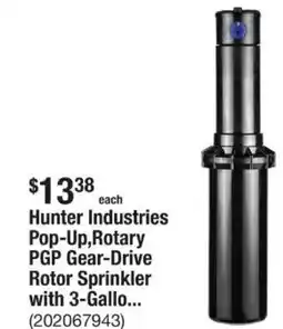 The Home Depot Hunter industries pop-up,rotary pgp gear-drive rotor sprinkler offer