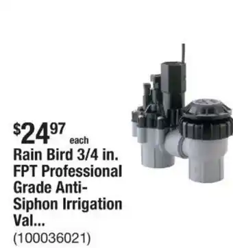 The Home Depot Rain bird professional grade anti- siphon irrigation offer