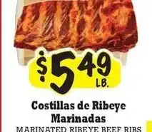La Michoacana Costillas de ribeye marinadas offer