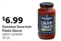 Fareway Sonoma gourmet pasta sauce offer