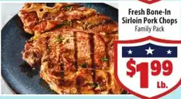 Mac's Market Fresh bone-in sirloin pork chops offer