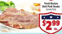 Mac's Market Fresh boston butt pork steaks offer