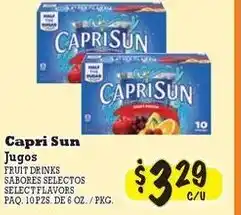 La Michoacana Capri sun jugos offer