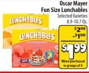 Mac's Market Oscar mayer fun size lunchables offer