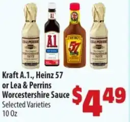 Mac's Market Kraft A.1., heinz 57 or lea & perrins worcestershire sauce offer