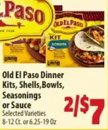 Mac's Market Old el paso dinner kits, shells, bowls, seasonings or sauce offer