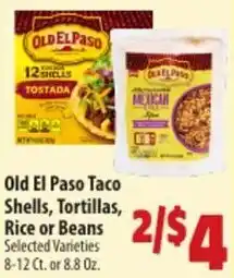 Mac's Market Old el paso taco shells, tortillas, rice or beans offer