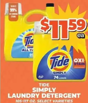 Price Cutter Tide simply laundry detergent offer