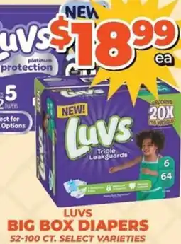 Price Cutter Luvs big box diapers offer