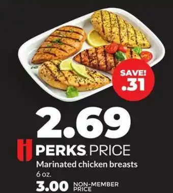 Hy-Vee Marinated chicken breasts offer