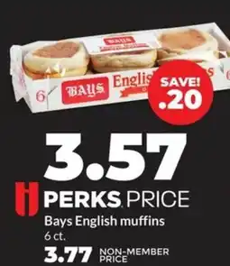Hy-Vee Bays english muffins offer