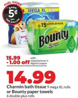Hy-Vee Charmin bath tissue offer