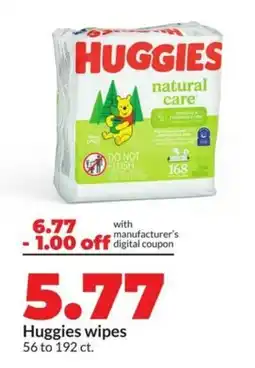 Hy-Vee Huggies wipes offer