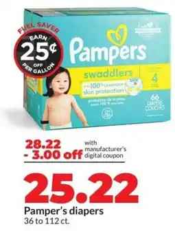 Hy-Vee Pamper's diapers offer