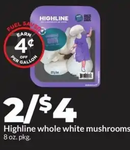 Hy-Vee Highline whole white mushrooms offer