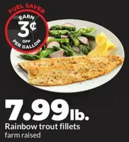 Hy-Vee Rainbow trout fillets farm raised offer