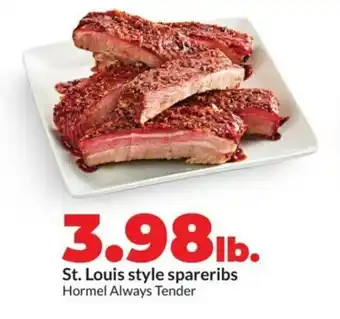 Hy-Vee St. louis style spareribs offer