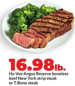 Hy-Vee Hy-vee angus reserve boneless beef new york strip steak offer