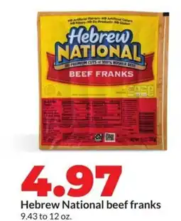 Hy-Vee Hebrew national beef franks offer