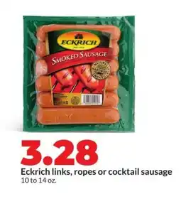 Hy-Vee Eckrich links, ropes or cocktail sausage offer