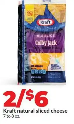 Hy-Vee Kraft natural sliced cheese offer