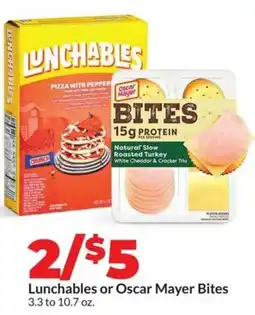 Hy-Vee Lunchables or oscar mayer bites offer