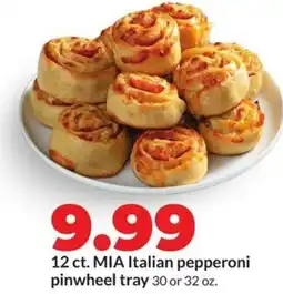 Hy-Vee Italian pepperoni pinwheel tray offer