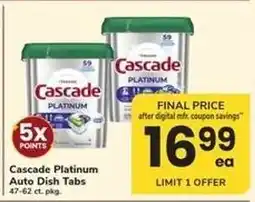 Safeway Cascade Platinum Auto Dish Tabs offer