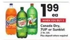 Safeway Canada Dry, 7UP or Sunkist offer