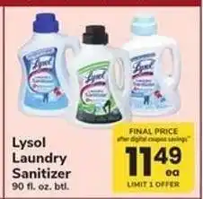 Safeway Lysol Laundry Sanitizer offer