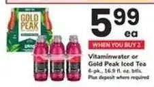 Safeway Vitaminwater or Gold Peak Iced Tea offer