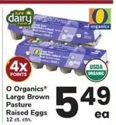 Safeway O Organics Large Brown Pasture Raised Eggs offer