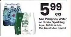 Safeway San Pellegrino Water or Perrier Sparkling offer
