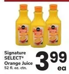 Safeway Signature Select Orange Juice offer
