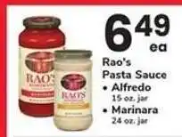 Safeway Rao's Pasta Sauce offer